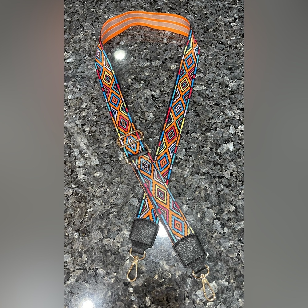 Colorful Vibrant Crossbody Adjustable Replacement Strap Geometric 50 inch